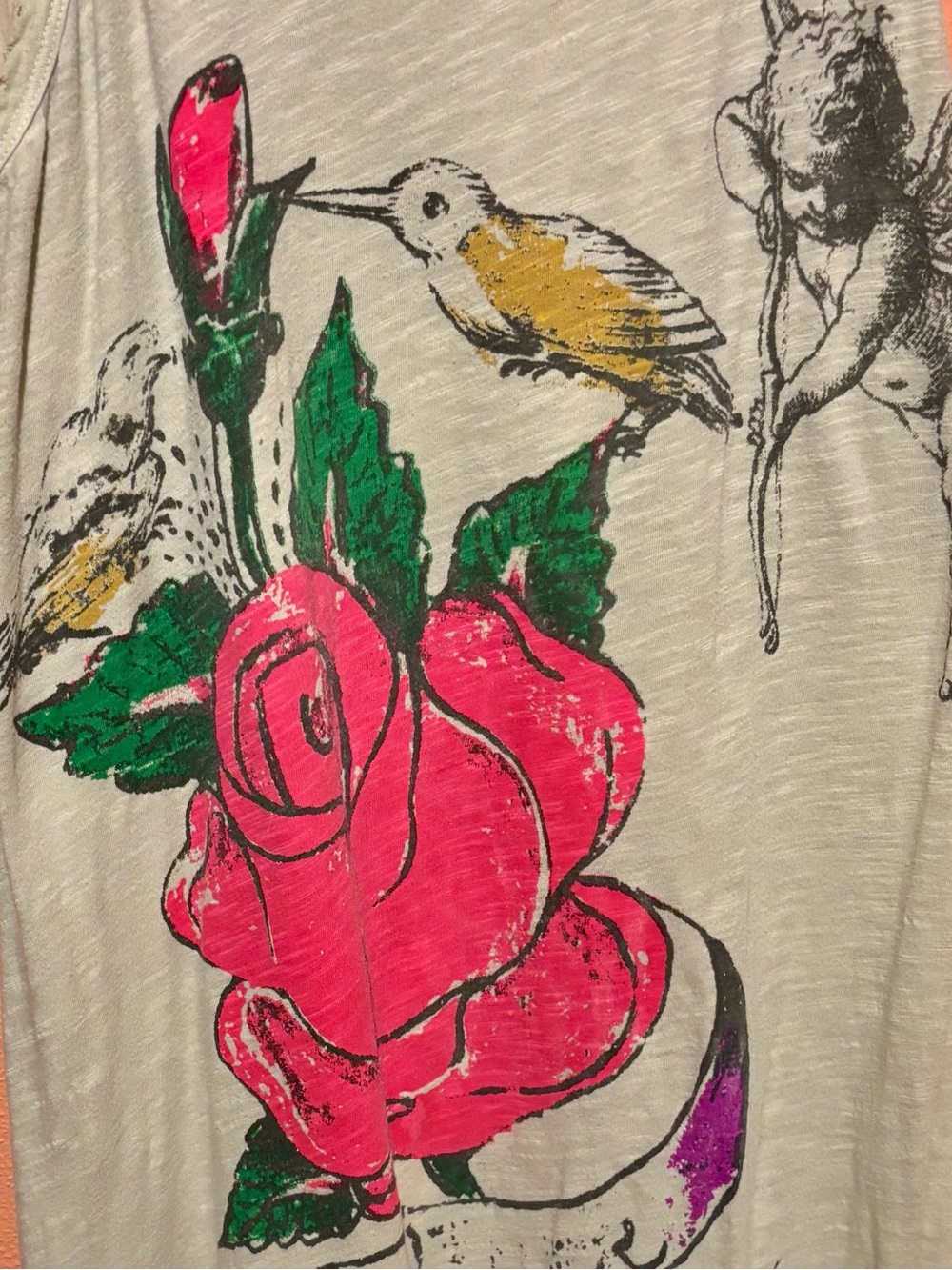 Magnolia Pearl A Line Distressed Dress With Rose, Bird and Cupid - Picture 2 of 6